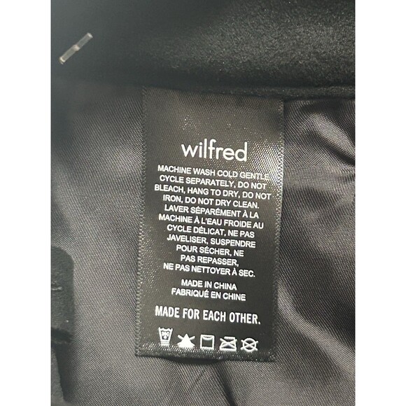 Wilfred Melina Pants Size 4 Black High Rise Slim Vegan Suede Aritzia NWT - Picture 4 of 10